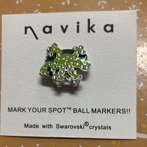 Navika Frog Ball Marker with Swarovski Crystals